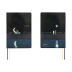 Hobonichi Techo A6 2025 diary showing both fox and cat cover illustrations side by side