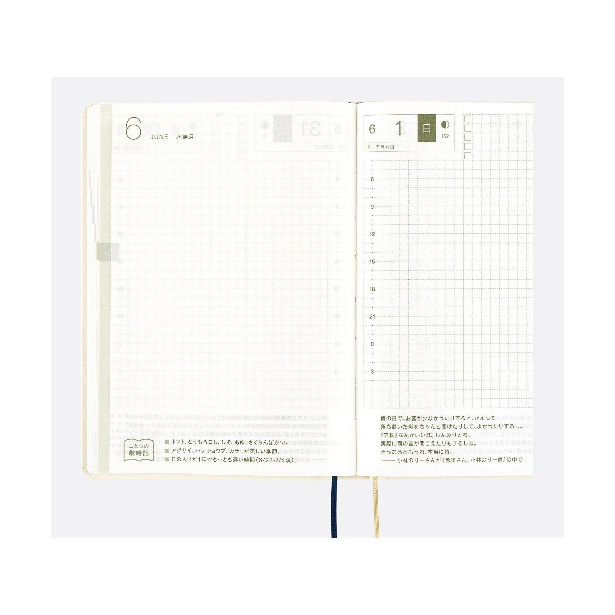 Hobonichi Techo A6 HON - Slash Ivory