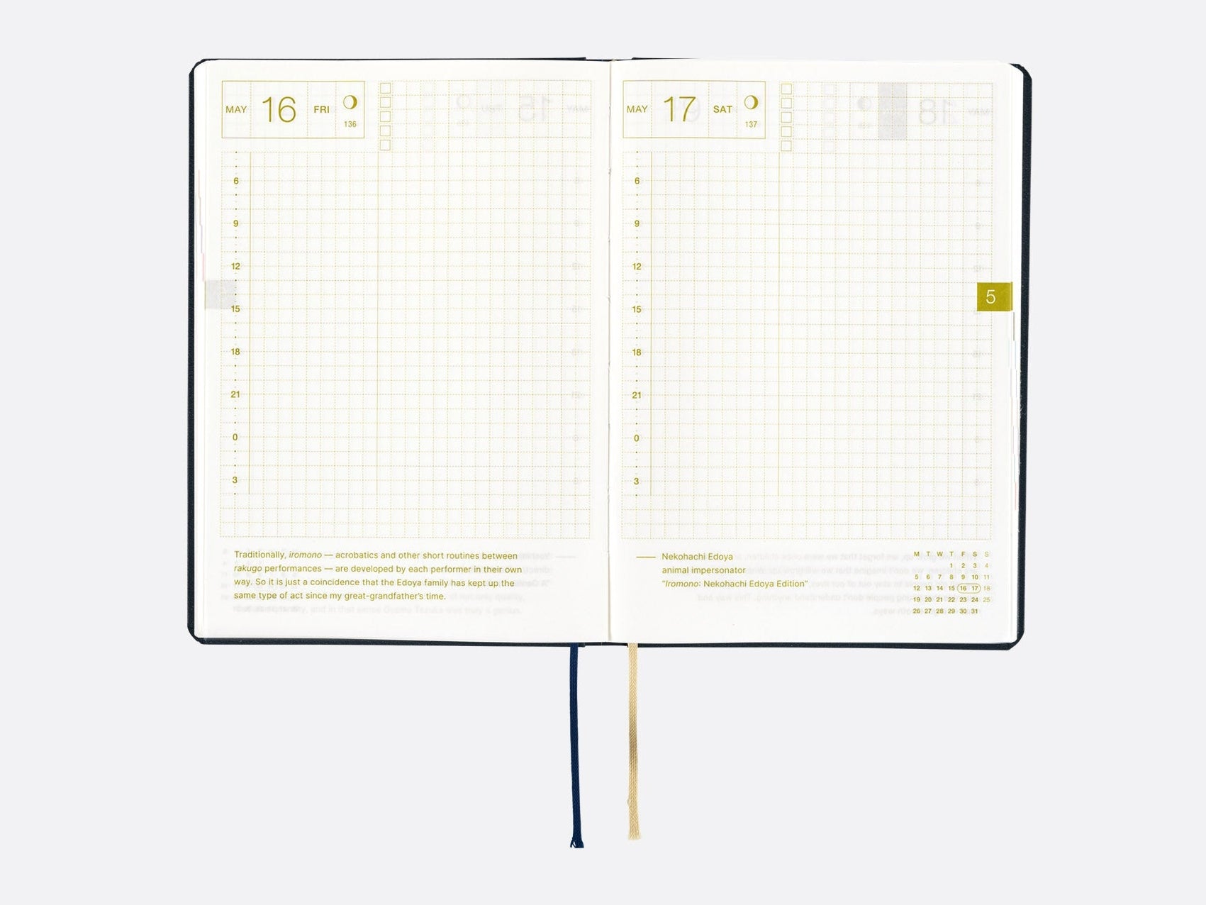 Hobonichi Techo A6 HON - Slash Navy