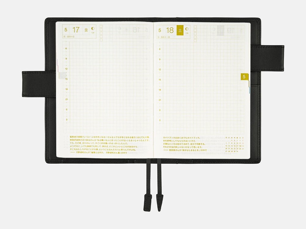 Hobonichi Techo A6 Original Leather: TS Basic - Black     Cover Only
