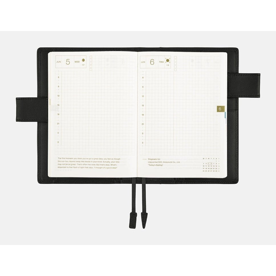 Hobonichi Techo A6 Original Leather: TS Basic - Black Cover Only