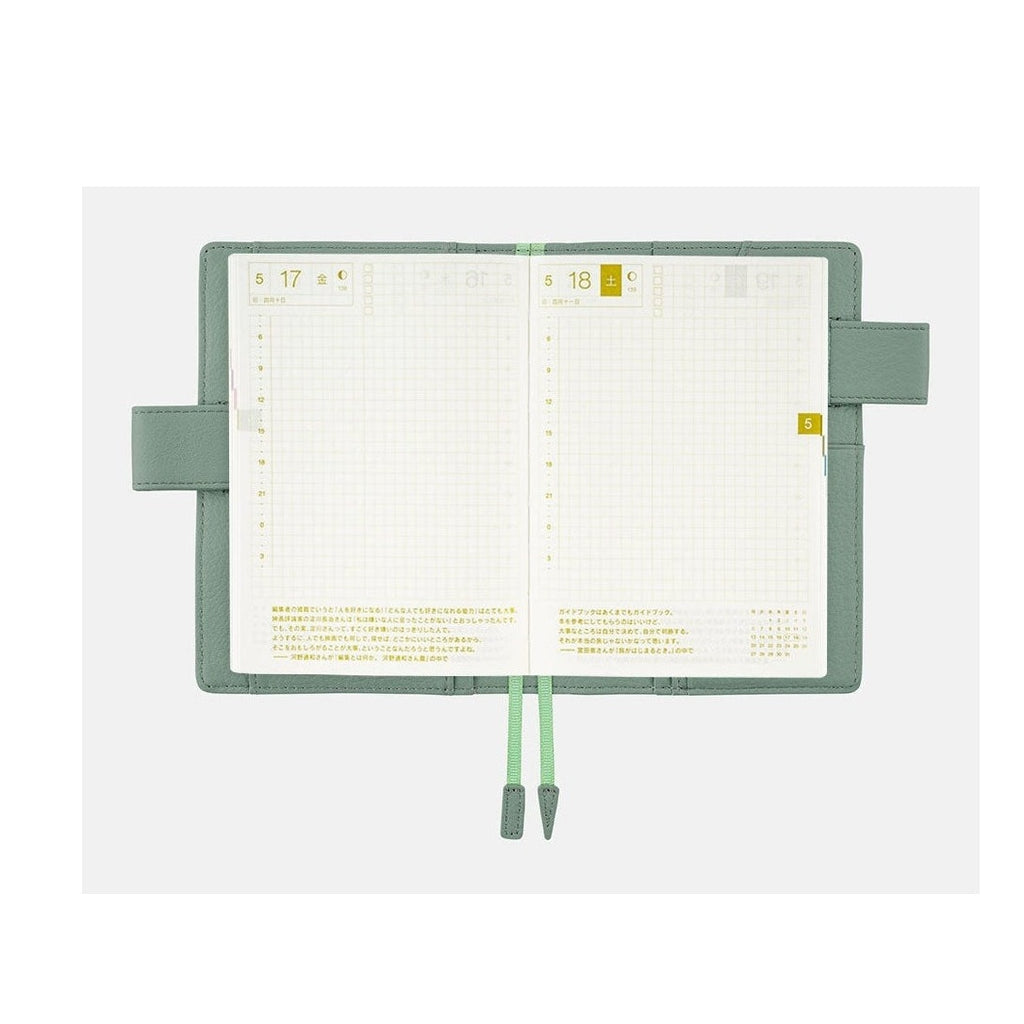 Hobonichi Techo A6 Original Leather: Water Green Cover Only