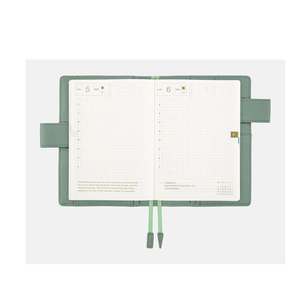 Hobonichi Techo A6 Original Leather: Water Green Cover Only