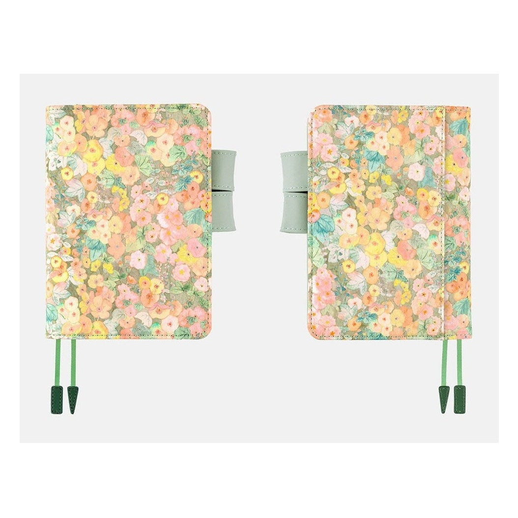 Hobonichi Techo A6 Original Liberty Fabrics: Hollyhocks Orange Cover Only