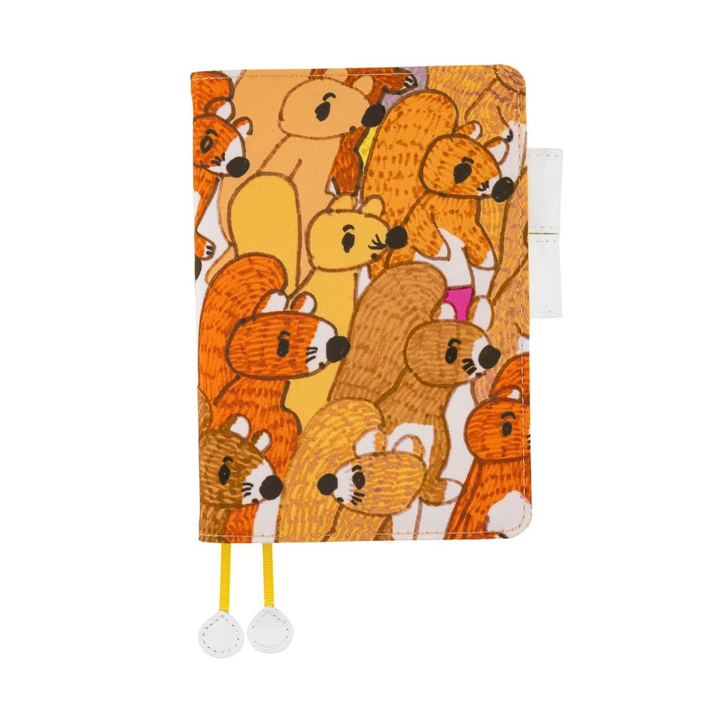 Hobonichi Techo A6 Original Planner Cover - 100%ORANGE: Squirrel Squadron