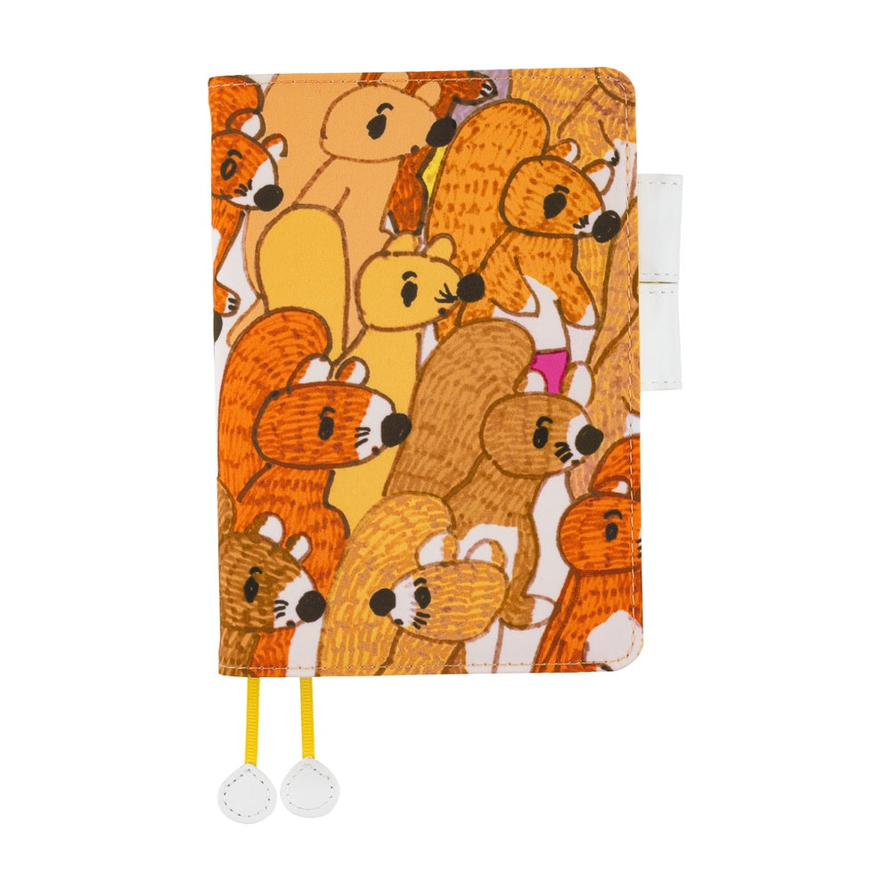 Hobonichi Techo A6 Original Planner Cover - 100%ORANGE: Squirrel Squadron