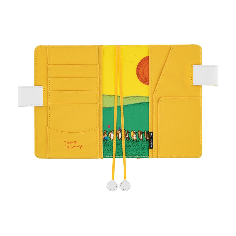 Hobonichi Techo A6 Original Planner Cover - 100%ORANGE: Squirrel Squadron