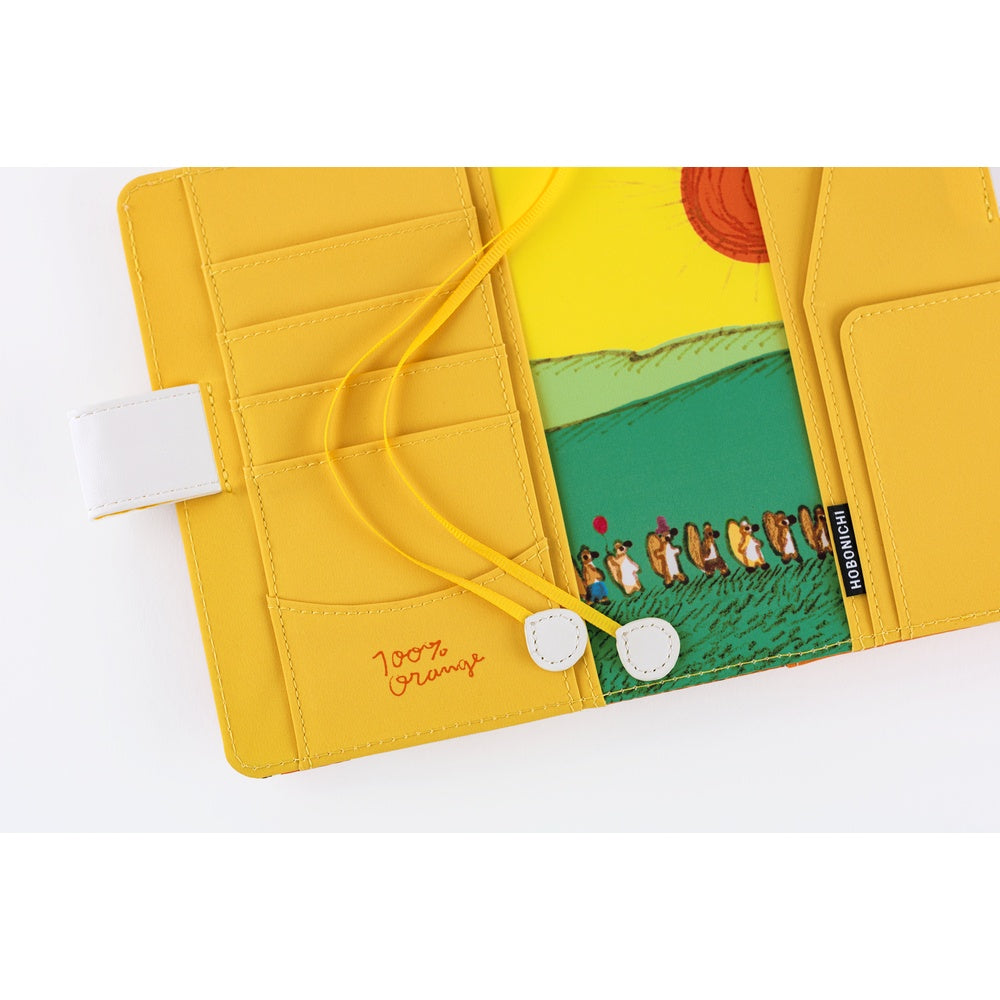Hobonichi Techo A6 Original Planner Cover - 100%ORANGE: Squirrel Squadron