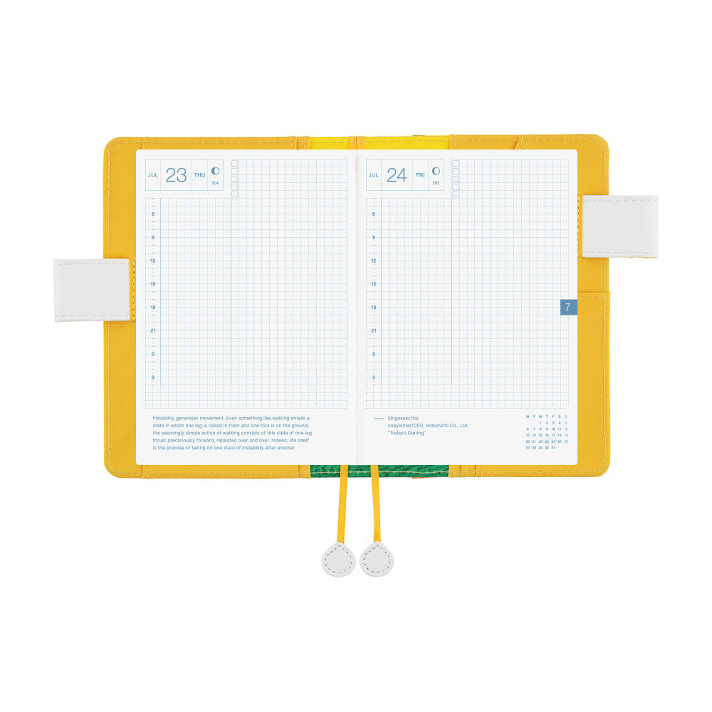 Hobonichi Techo A6 Original Planner Cover - 100%ORANGE: Squirrel Squadron