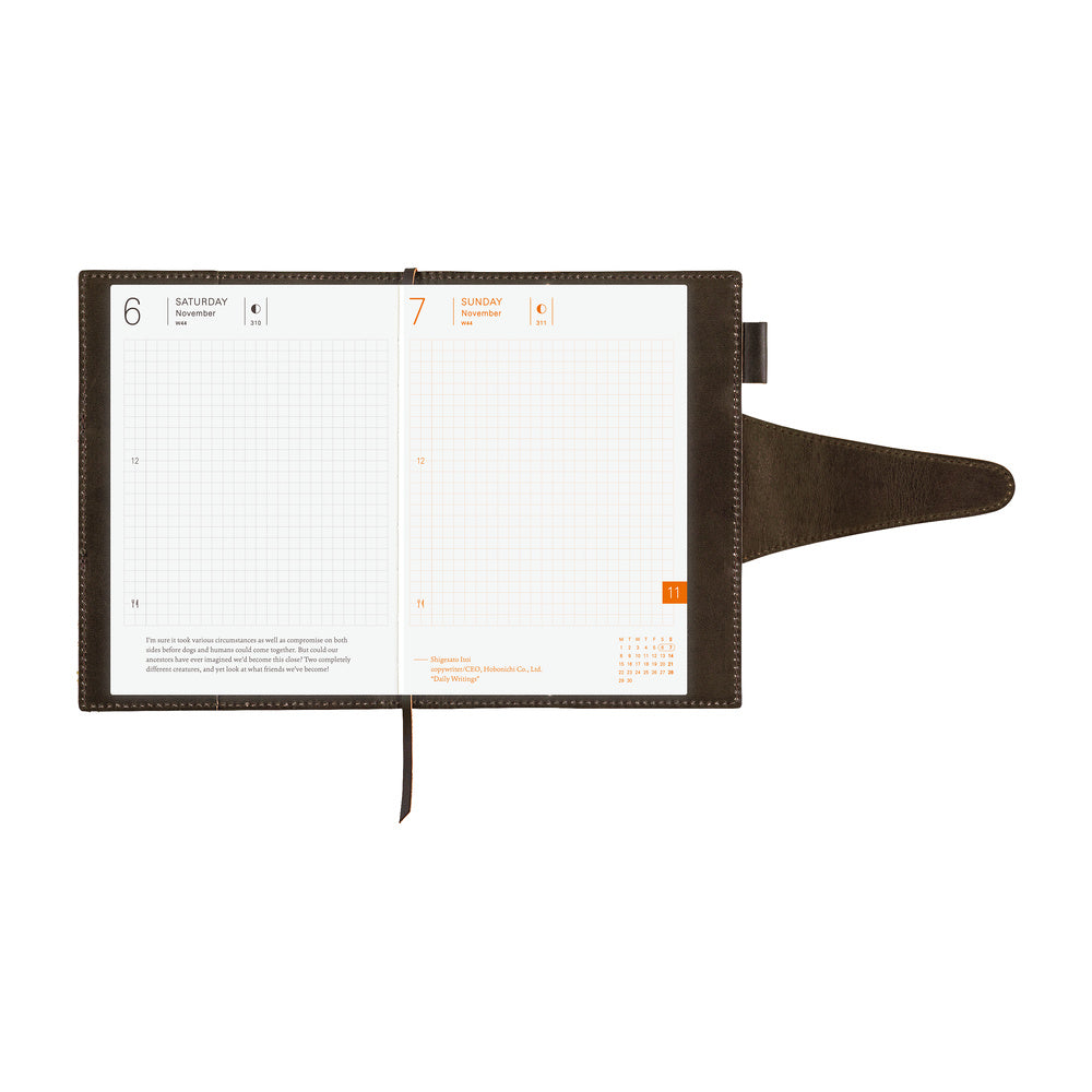 Hobonichi Techo A6 Original Planner Cover - Arts&Science: Wax Coating Kip