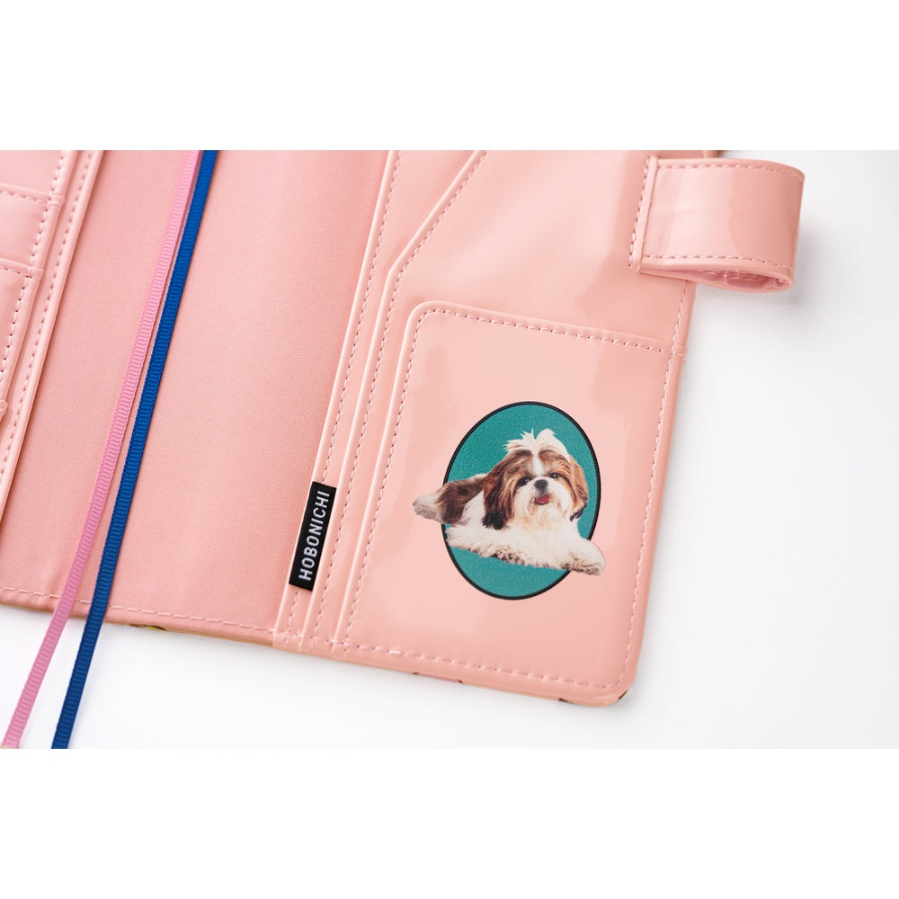 Hobonichi Techo A6 Original Planner Cover - Candy Stripper: Random Dog & Cat Pink