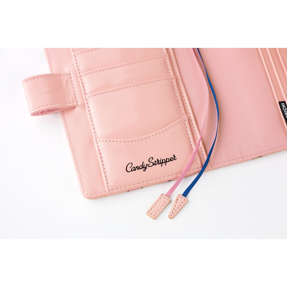 Hobonichi Techo A6 Original Planner Cover - Candy Stripper: Random Dog & Cat Pink