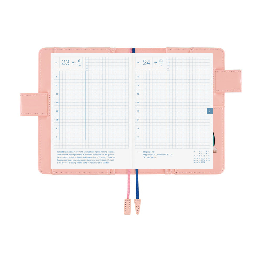 Hobonichi Techo A6 Original Planner Cover - Candy Stripper: Random Dog & Cat Pink