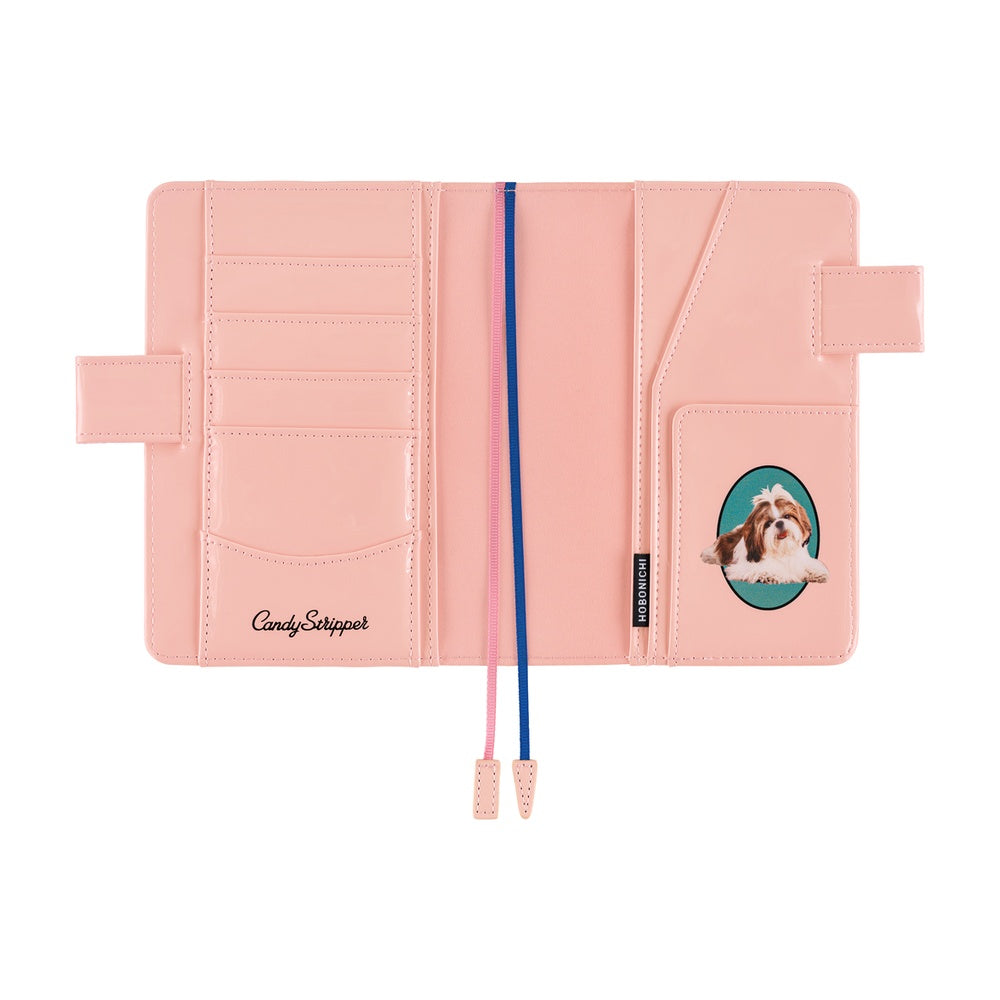 Hobonichi Techo A6 Original Planner Cover - Candy Stripper: Random Dog & Cat Pink
