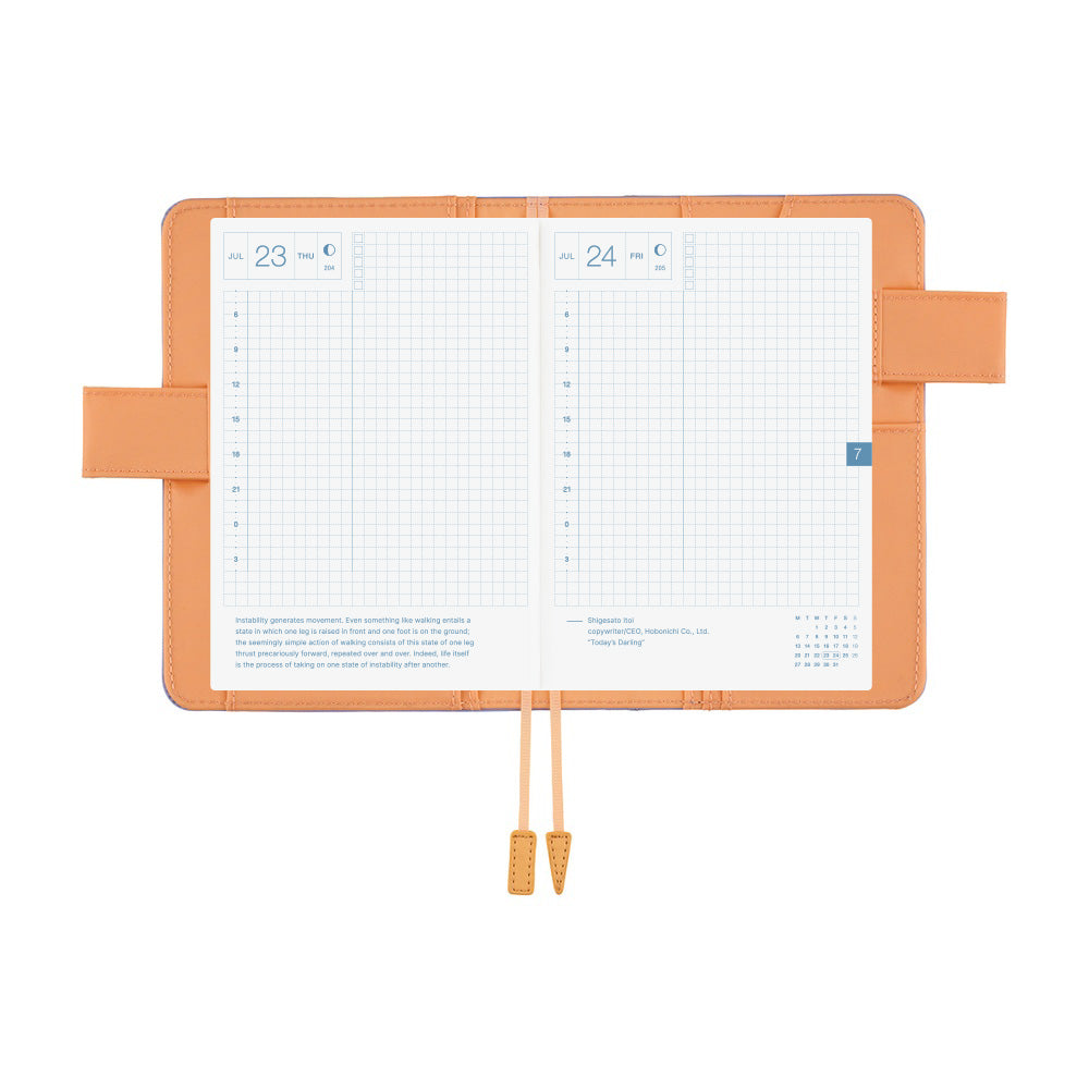 Hobonichi Techo A6 Original Planner Cover - Colors: Powder Blue Shell