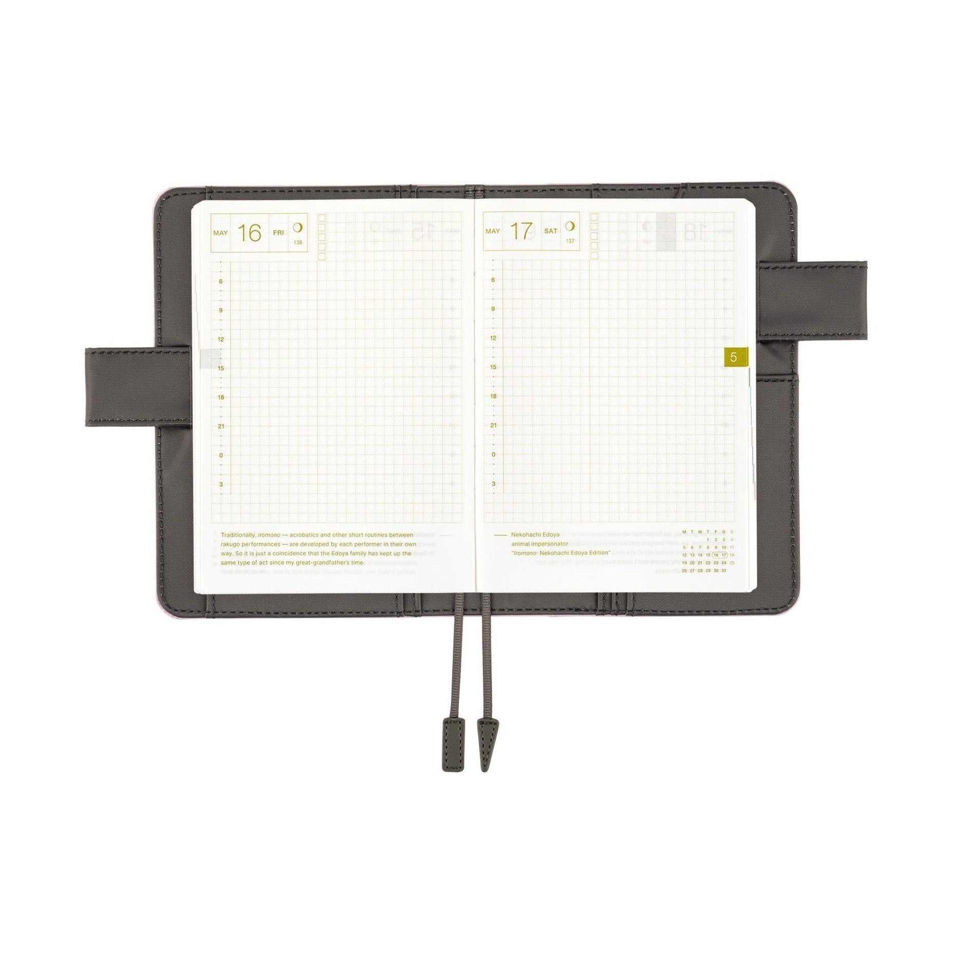 Hobonichi Techo A6 Original Planner Cover - Colours: Charcoal Fairy