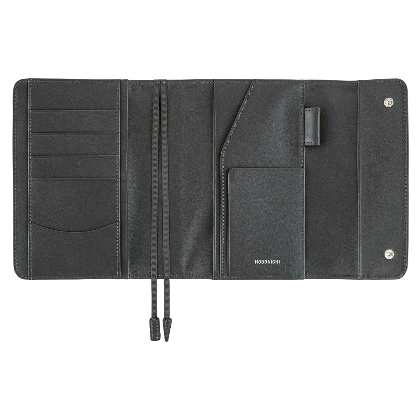 Hobonichi Techo A6 Original Planner Cover - Leather: Charcoal Gray