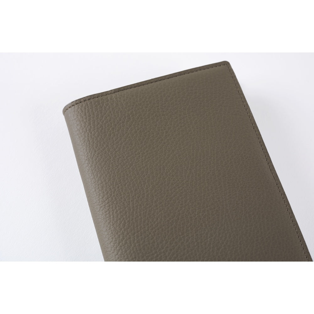 Hobonichi Techo A6 Original Planner Cover - Leather: Taut Gray & Light Blue