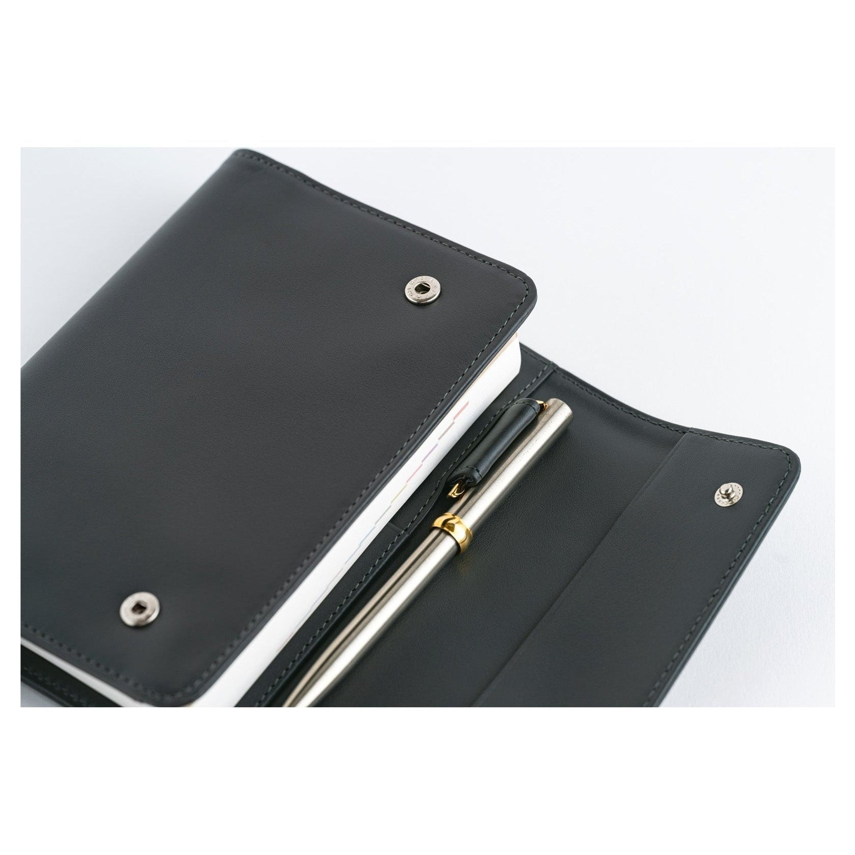 Hobonichi Techo A6 Original Planner Cover - Leather: Charcoal Gray