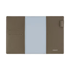 Hobonichi Techo A6 Original Planner Cover - Leather: Taut Gray & Light Blue
