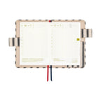 Hobonichi Techo A6 Original Planner Cover - Lined Fabric: Herringbone Ivory x Black