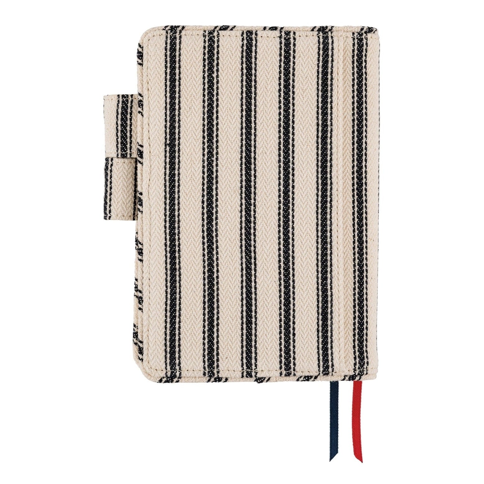 Hobonichi Techo A6 Original Planner Cover - Lined Fabric: Herringbone Ivory x Black