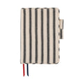 Hobonichi Techo A6 Original Planner Cover - Lined Fabric: Herringbone Ivory x Black