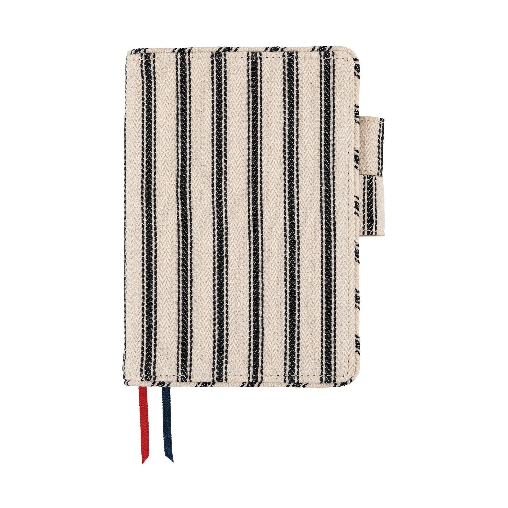 Hobonichi Techo A6 Original Planner Cover - Lined Fabric: Herringbone Ivory x Black