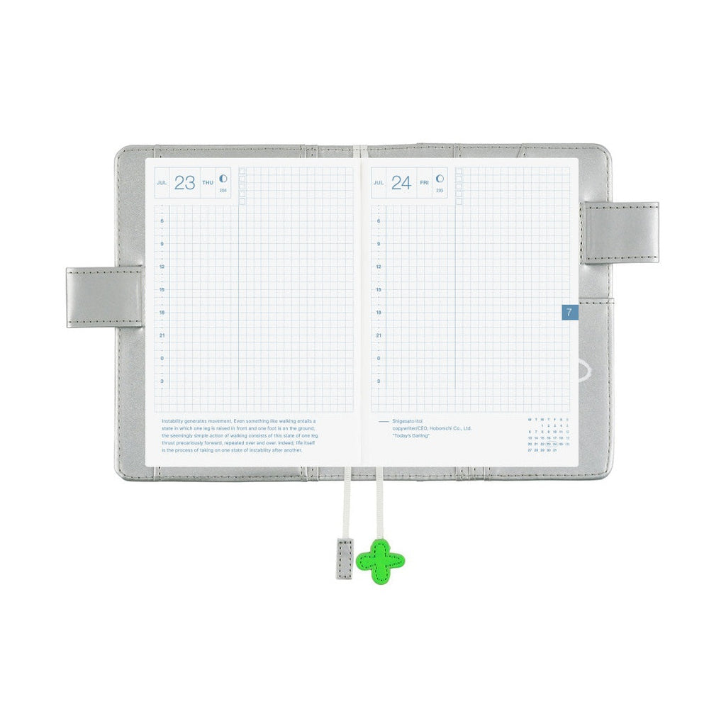 Hobonichi Techo A6 Original Planner Cover - Makoto Matsubayashi: Silver Flowers