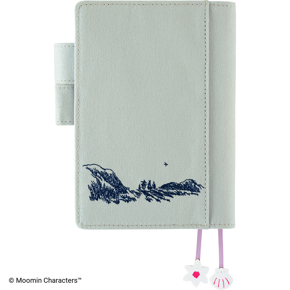 Hobonichi Techo A6 Original Planner Cover - Moomin: My Yard (Pale Mint)