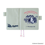 Hobonichi Techo A6 Original Planner Cover - Moomin: My Yard (Pale Mint)