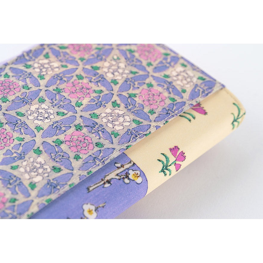 Hobonichi Techo A6 Original Planner Cover - Unsodo: Bijutsukai Plum and Dianthus
