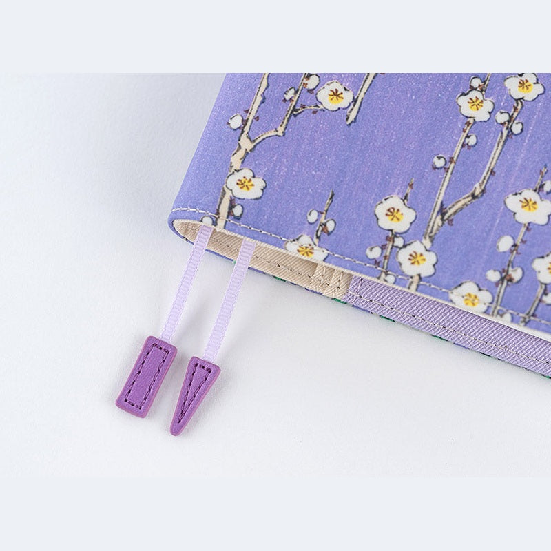 Hobonichi Techo A6 Original Planner Cover - Unsodo: Bijutsukai Plum and Dianthus