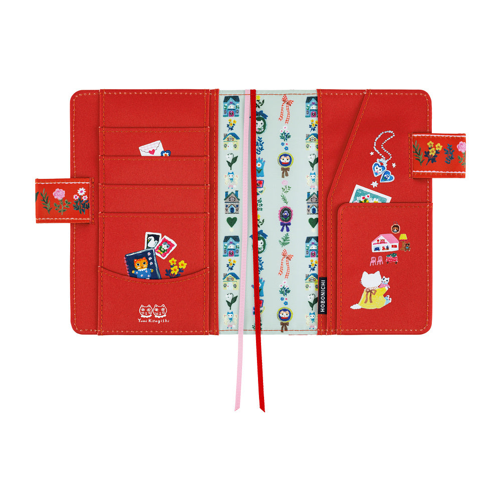 Hobonichi Techo A6 Original Planner Cover - Yumi Kitagishi: White Cat House