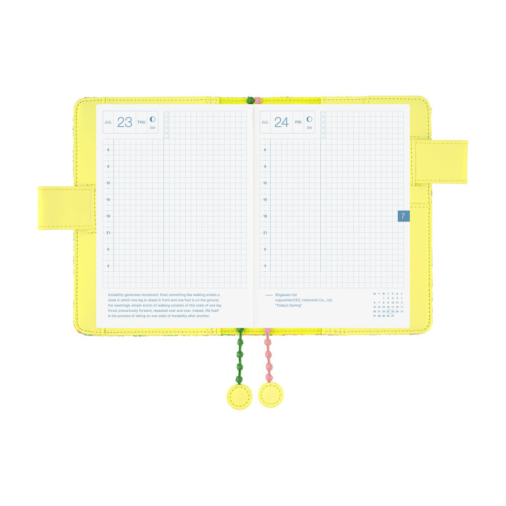 Hobonichi Techo A6 Original Planner Cover - minä perhonen: skyful Yellow