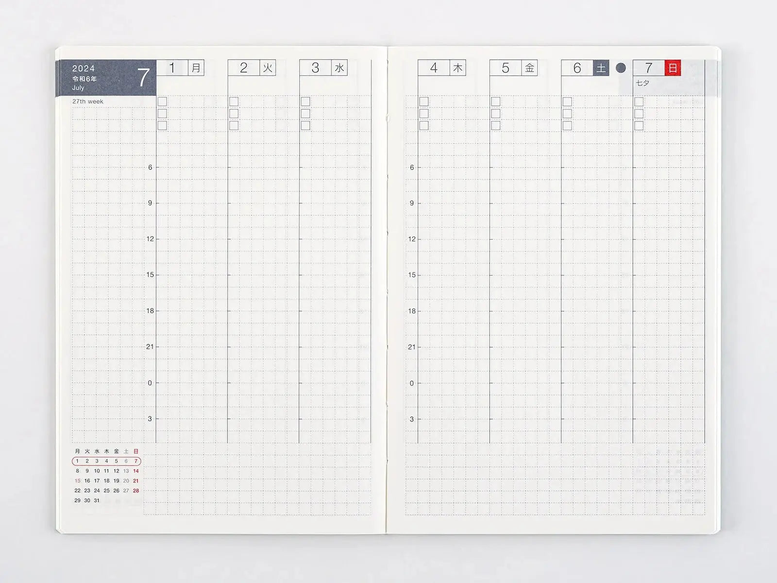 Hobonichi Techo A6 Weekly Calendar 2024