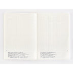 Open Hobonichi Techo 2024 A6 notebook displaying page numbers 35 and 36 on grid paper