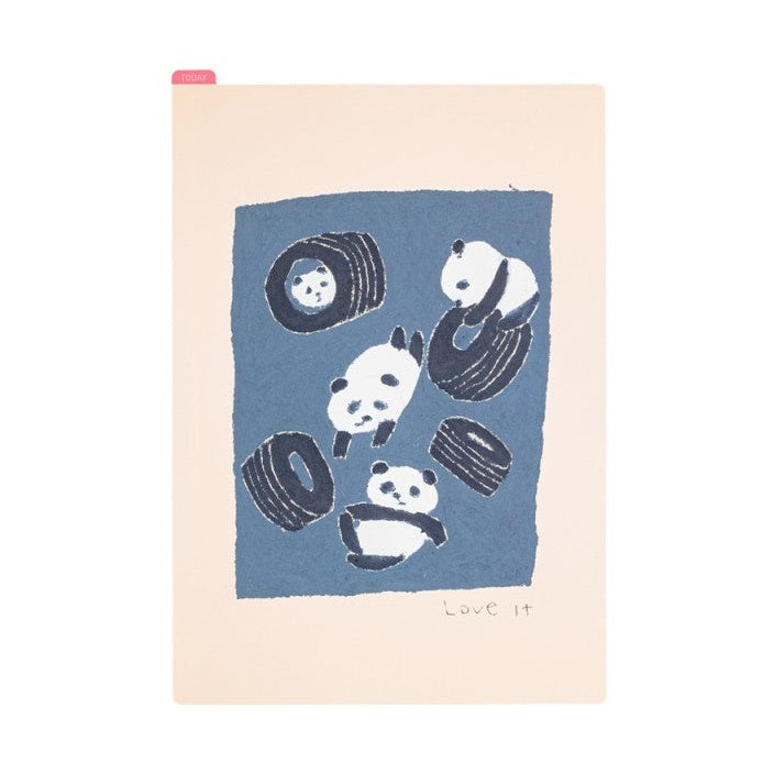 Hobonichi Techo Jin Kitamura: Hobonichi Pencil Board for A5 Size Love it Panda