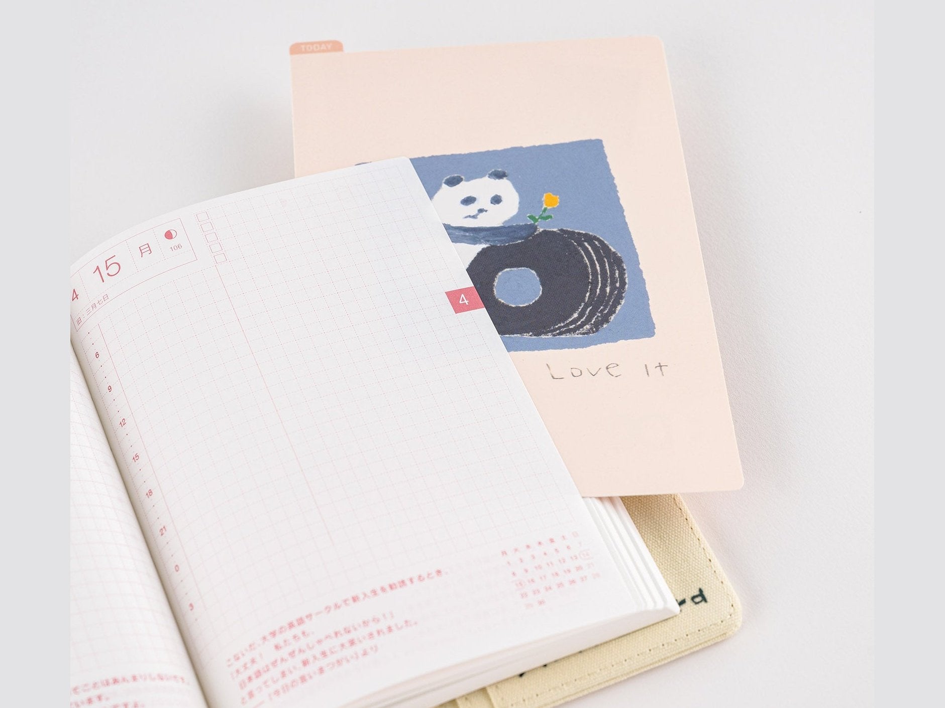 Hobonichi Techo Jin Kitamura: Hobonichi Pencil Board for A5 Size (Love it (Panda))