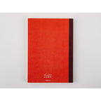 Back cover of Hobonichi Techo notebook with orange textured paper