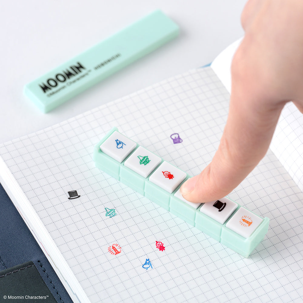 Hobonichi Techo Kodomo no Kao x Hobonichi: Pochitto6 Push-Button Stamp (Moomin)
