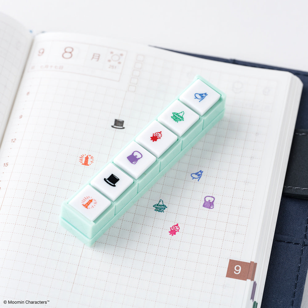 Hobonichi Techo Kodomo no Kao x Hobonichi: Pochitto6 Push-Button Stamp (Moomin)