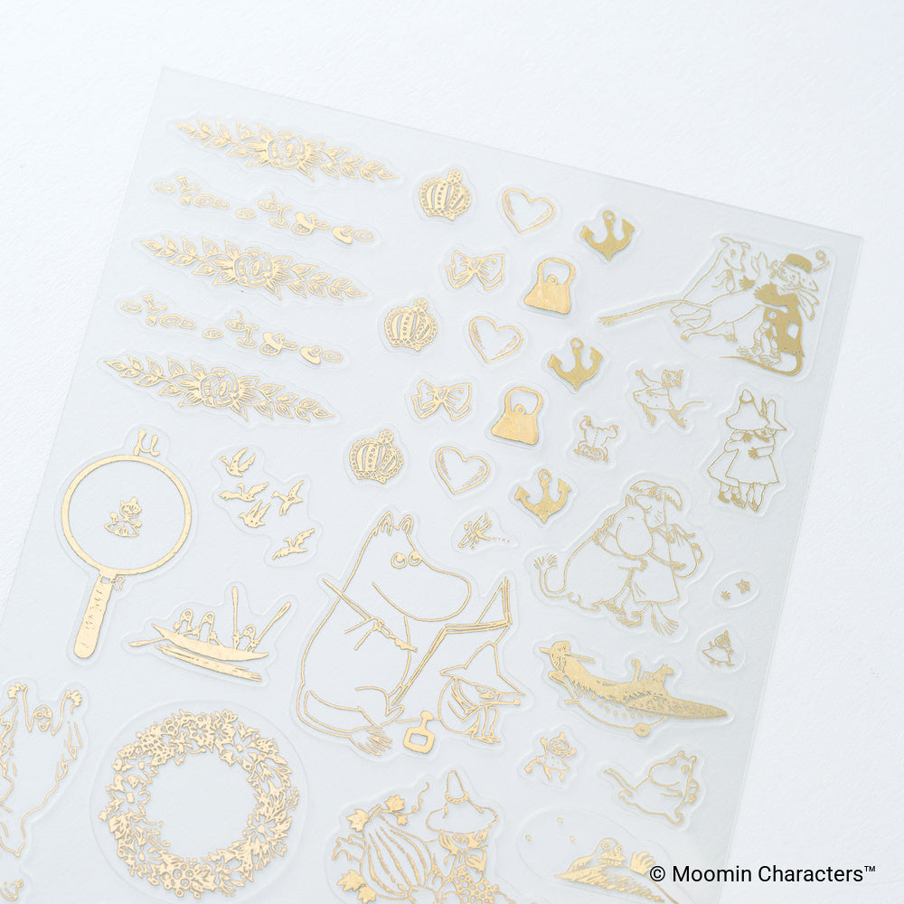 Hobonichi Techo Moomin: Foil-Stamped Clear Stickers (Adventure Log)
