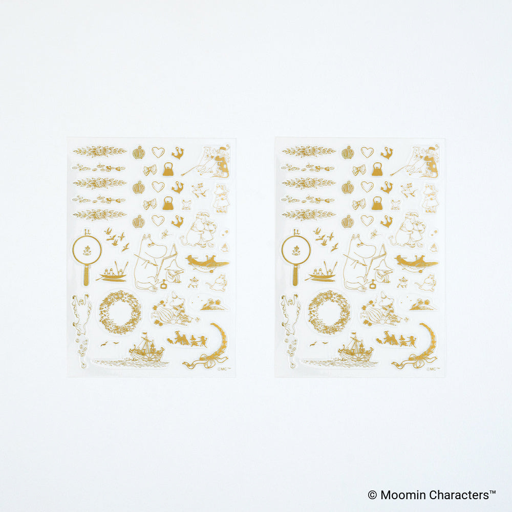 Hobonichi Techo Moomin: Foil-Stamped Clear Stickers (Adventure Log)