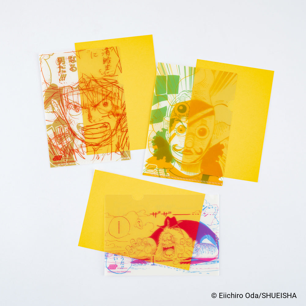 Hobonichi Techo ONE PIECE magazine: Hobonichi Clear Folder Set of 3 for A6 Size (One Piece)