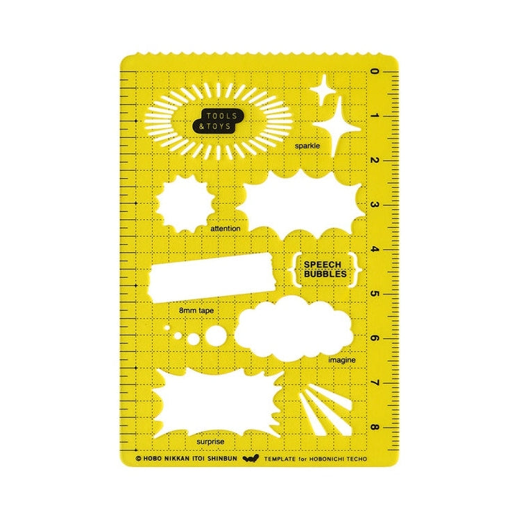 Hobonichi Techo Stencil - Speech Bubbles