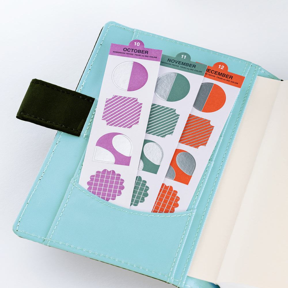 Hobonichi Techo TSUKI no IRO: Bookmark-Style Foil-Pressed Stickers