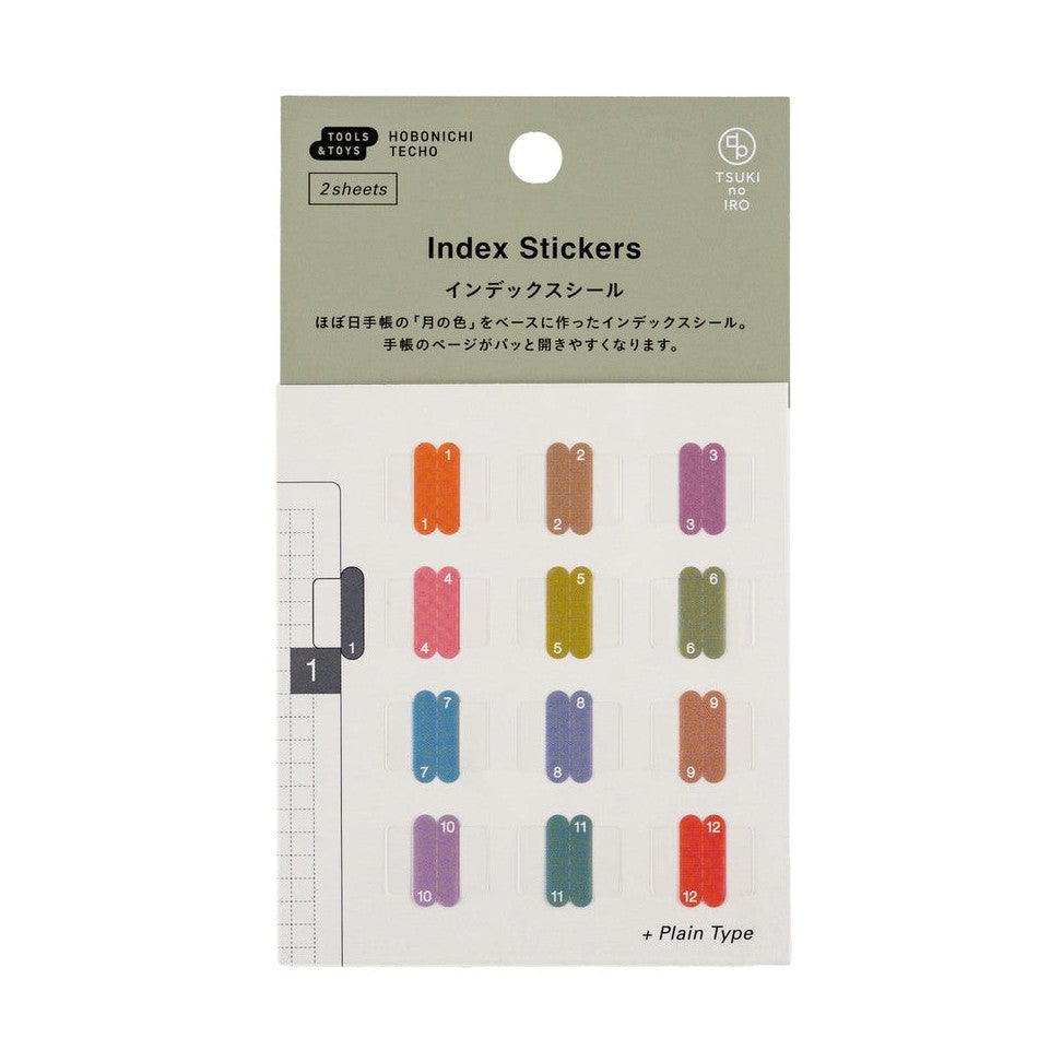 Hobonichi Techo TSUKI no IRO: Index Stickers