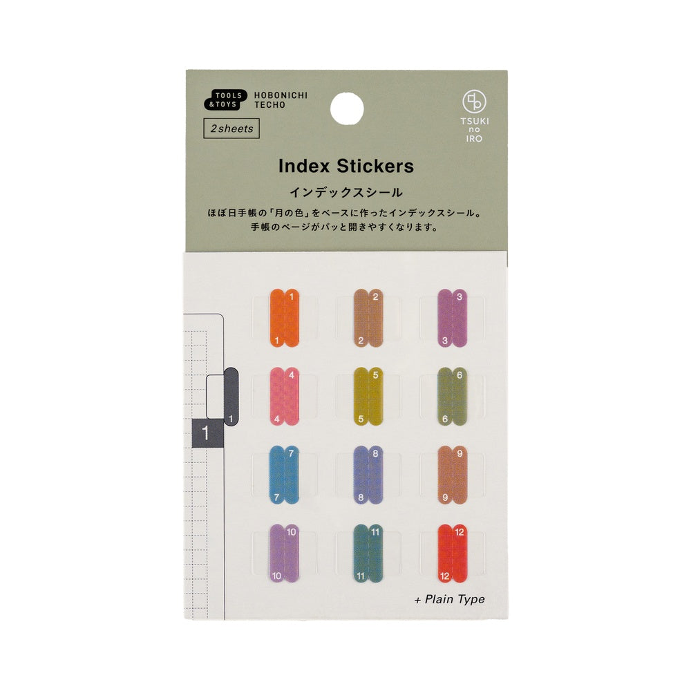 Hobonichi Techo TSUKI no IRO: Index Stickers