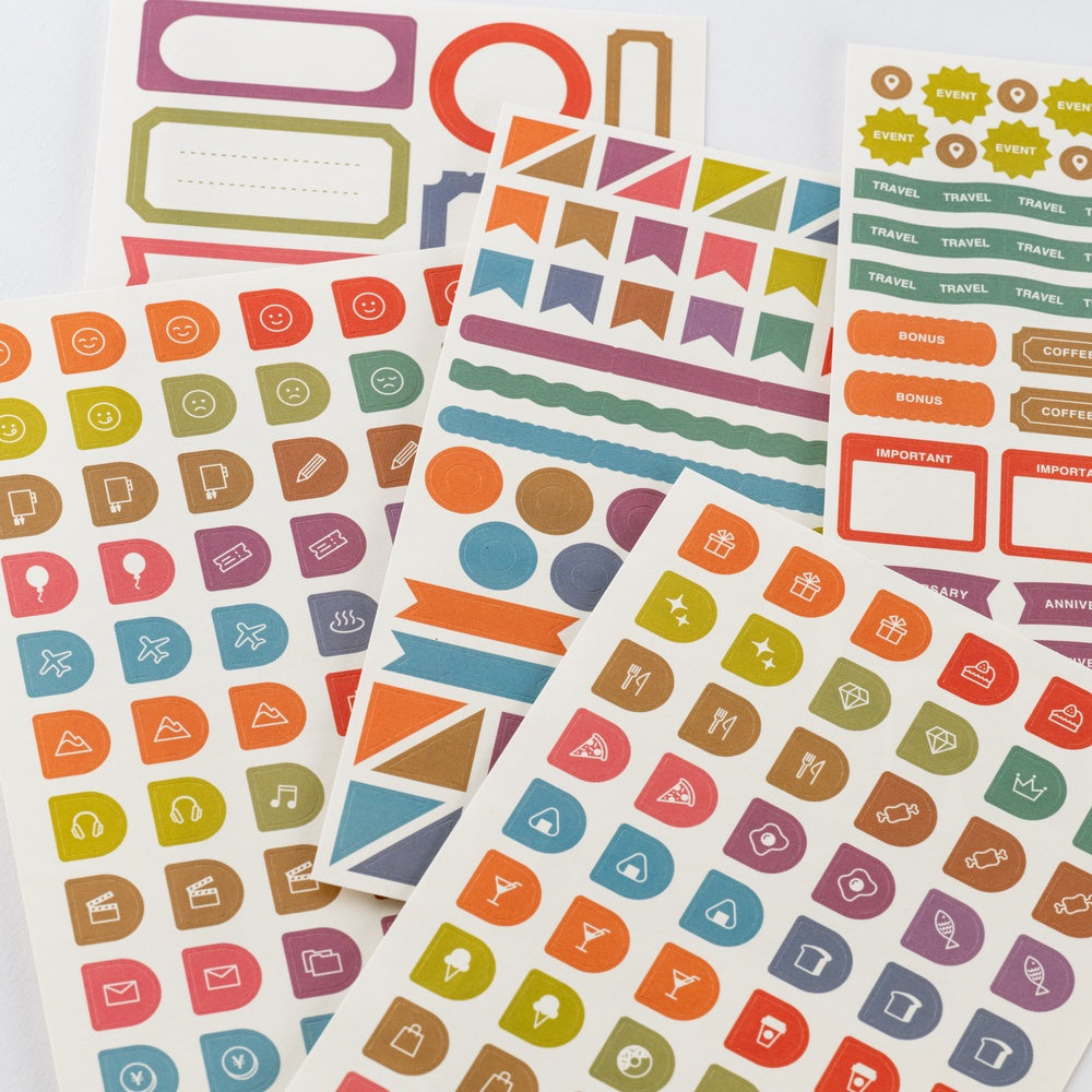 Hobonichi Techo TSUKI no IRO: Sticker Set Schedule